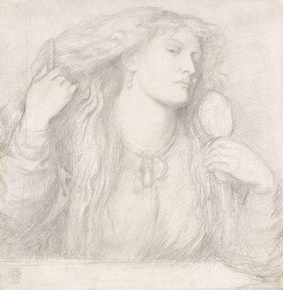 Woman combing her Hair, Fanny Cornforth by Dante Gabriel Charles Rossetti